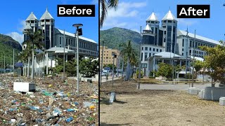 Le Caudan waterfront has been cleaned 🇲🇺  with English subtitles [upl. by Anayia]