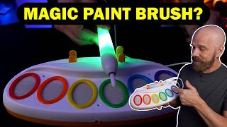 MessFree Painting Crayola Color Wonder Magic Light Brush Review [upl. by Sayer]