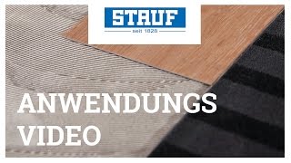 STAUF Anwendungsvideo – Kleben von Design und Textilbelägen [upl. by Poole958]