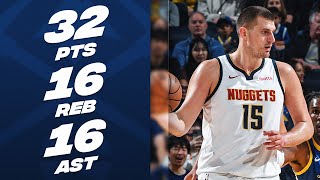 Nikola Jokic Drops Another HUGE TripleDouble vs Golden State 🔥  February 25 2024 [upl. by Sisak]