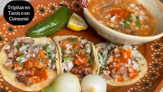 TACOS DE TRIPA RECETA DE LOS TAQUEROS PARA NEGOCIO Y HOGAR Demicorazonatucocina [upl. by Eugaet]