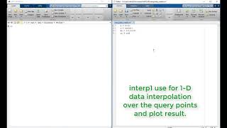 How interp1 perform 1D data Interpolation in MATLAB using Script [upl. by Reisman]