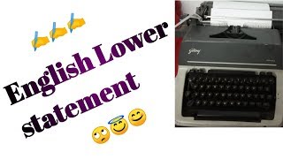 TypewriterStatement ExplanationEnglish Lower Statement Explanation [upl. by Base]