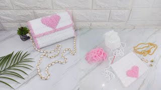 DIY PLASTIC CANVAS BAG  How to make canvas bag canvasbag diybags [upl. by Nahtad]