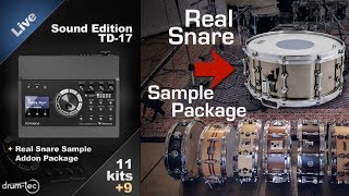 Roland TD17 LSE PART 2 Real Snare Sample Package by drumtec [upl. by Lunt598]