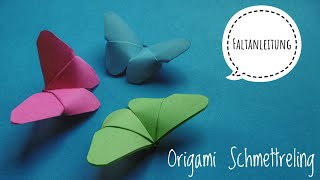 Origami Schmetterling basteln 🦋  einfach  DIY  Deutsch [upl. by Lubbock]