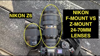 SHOULD You Use FMount Lenses On Z Camera Nikon Nikkor 2470 F4 Z vs 2470 f28 F [upl. by Yeung106]