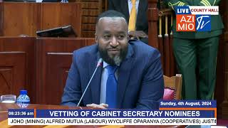 Mining CS Nominee Hassan Joho WOWS vetting panel with UNIQUE style of introduction of himself [upl. by Otti359]