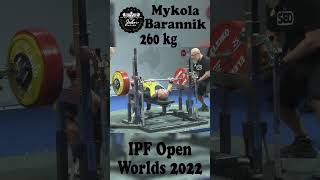 Mykola Barannik  1st Place 933kg Total WR  83kg Class 2022 IPF World Open Championship [upl. by Blanding827]