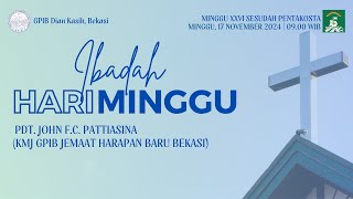 GPIB DIAN KASIH BEKASI IBADAH HARI MINGGU XXVI SESUDAH PENTAKOSTA [upl. by Elyod958]