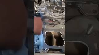 removing carburator and linkage automobile chevypickup gasket replacement [upl. by Lennad]