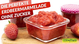 So kannst du Erdbeermarmelade ohne Zucker ganz einfach selber machen [upl. by Faden100]