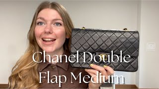 Vintage Chanel Double Flap Medium Bag Review [upl. by Earezed]