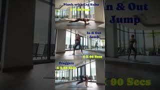 Plank with Leg RaiseIn amp Out JumpFroggers motivation beginnerworkout bodytoning corestrength [upl. by Sullivan294]