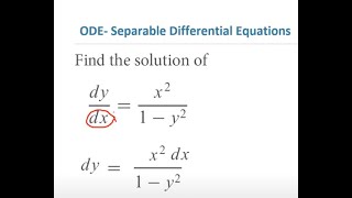 Solving a Separable ODE and Simple Example 3 [upl. by Robbins849]