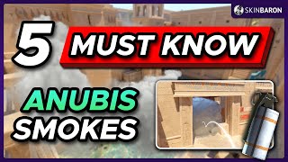 5 MUST KNOW Smokes for Anubis in CS2 [upl. by Ramsdell475]