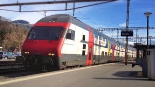 SBB CFF FFS Intercity IC 829 Brig  Zürich  Romanshorn in Thun SBB Re 460 [upl. by Nwahsuq]