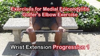 Physical Therapy Exercises for Medial Epicondylitis Golfers Elbow [upl. by Chelton]