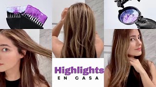 Highlights contouring hair  luces en el contorno de la cara mechasbalayage [upl. by Suicul]