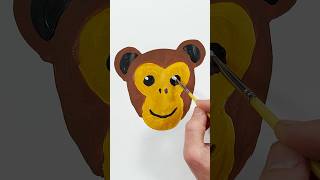 Monkey Acrylic Painting for Kids shortsvideo painting art shorts [upl. by Eecrad]