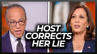 Watch Kamala Harris Get Angry as NBC Host Calmly Corrects Her Lie [upl. by Aggappe851]