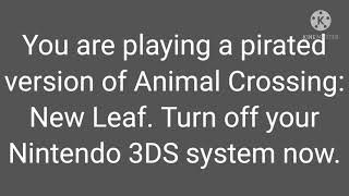 Animal Crossing New Leaf  Anti Piracy Screen my version [upl. by Aihsotal]