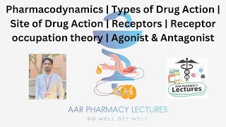 Pharmacodynamic  Site of Drug Action  Receptor  Receptor occupation theory  Agonist amp Antagonist [upl. by Agripina]