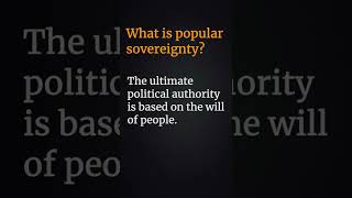 What is Popular Sovereignty  Sovereignty in Political Science [upl. by Garrek352]