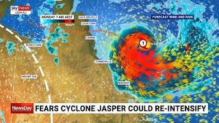 Fears Cyclone Jasper could reintensify putting Cairns underwater [upl. by Goraud651]