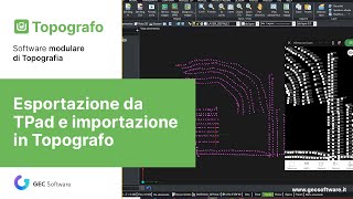 Topografo  Modulo T Esportazione da TPad ed importazione in Topografo [upl. by Towny329]