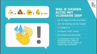 Campagne handhygiëne woonzorgcentra  correct handen wassen met vloeibare zeep [upl. by Carrissa]