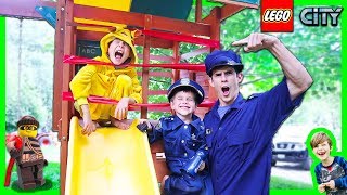 Lego Police Pretend Play Cops amp Robbers Skit  Pikachu Jail Break [upl. by Malita]