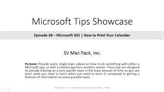 How to print your calendar  Microsoft 365  Tip 38 [upl. by Ahsets462]