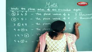 STD 4TH MATHS  How to Write the Place Value of the Encircled Digits  Knowing Numbers [upl. by Hait]