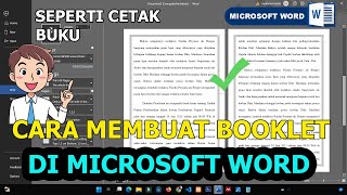 CARA MEMBUAT BUKU BOOKLET DI WORD [upl. by Alby357]