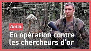 En Guyane larmée traque les chercheurs dor clandestins [upl. by Ibor]