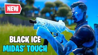 NEW Icebound Midas Touch  Fortnite Black Ice Midas skin gameplay [upl. by Sinnel]