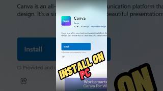 Canva App For PC Windows 11 canva [upl. by Elrem]