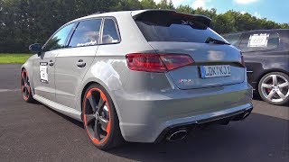 Audi RS3 Sportback w Valvetronic Exhaust System REVS amp DRAG RACE [upl. by Leik]