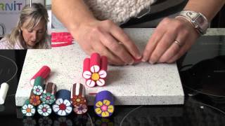 Polymer Clay Tutorials  How to make a flower cane [upl. by Zane]