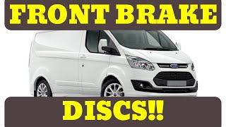 Transit Custom how to replace front brake discs and pads replacement due to brake judder 2012 on [upl. by Noirad263]