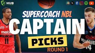 NBL SUPERCOACH  CAPTAIN PICKS  ROUND 1 [upl. by Adalai897]