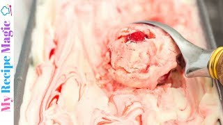 No Churn Cherry Cheesecake Ice Cream [upl. by Mllly]