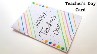 🥰 no glue no scissors 🥰 teachers day card idea  white paper teachers day card  teachers day card [upl. by Monro503]