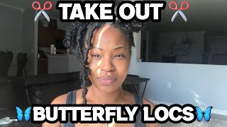 FASTEST way to Take out Butterfly Locs [upl. by Ainet407]