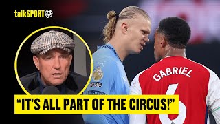 GET ON WITH IT 😠 Vinnie Jones RIPS INTO Man Citys Haaland Clashing With Arsenals Gabriel [upl. by Wolf]