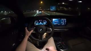 BMW 1 Series 2025 Night Test Drive POV [upl. by Ainoz]