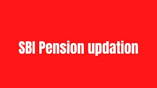 SBI Pension updation [upl. by Doe329]