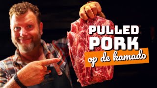 BOSTON BUTT op de kamado Pulled pork recept voor de BBQ [upl. by Nothgierc]