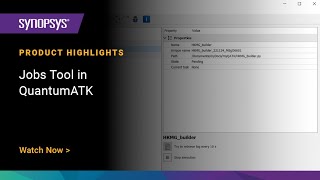 QuantumATK NanoLab GUI Jobs Tool [upl. by Klaus]